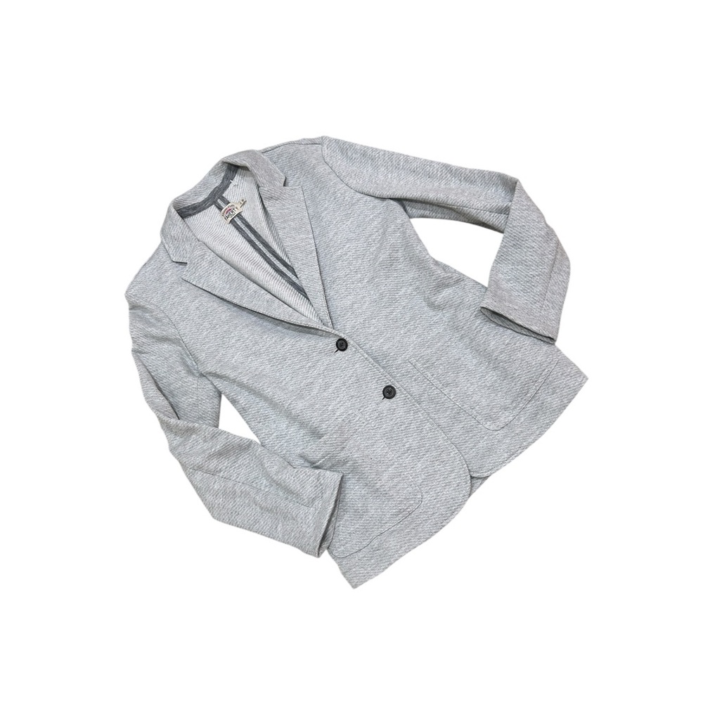 Faherty Inlet Heather Gray 2 Button Stretchy Knit… - image 2